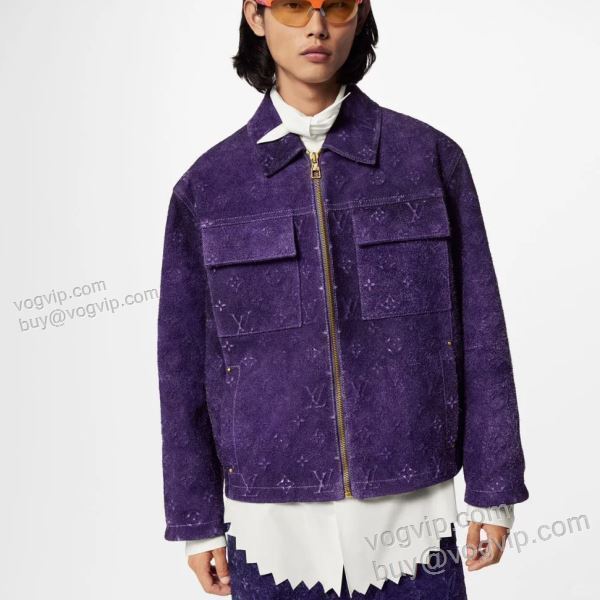 洗練を十分に演出する LOUIS VUITTONコピー ブランド 2025人気セール安い ルイ ヴィトン WTLV349 革ジャケット 革ジャンパー