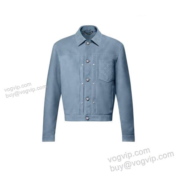 ルイ ヴィトン LOUIS VUITTONブランド 偽物 通販 WTLV350 落ち着いた質感 革ジャケット 革ジャンパー 2025人気セール安い