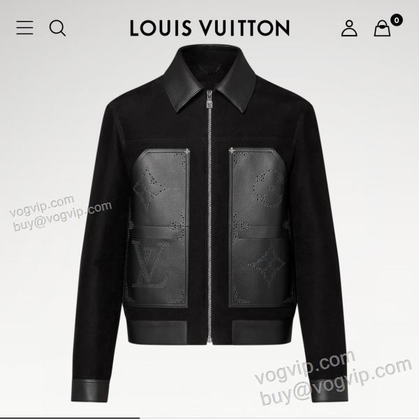 2025人気定番安い ルイ ヴィトン WTLV353 革ジャケット 高級感漂わせる 革ジャンパー LOUIS VUITTON偽物ブランド