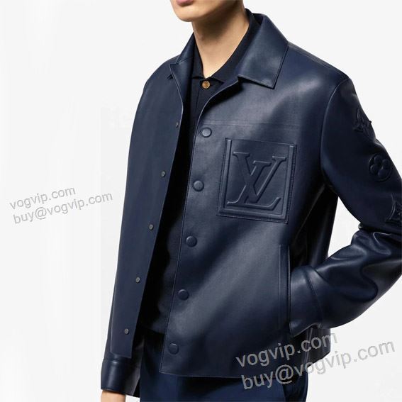 革ジャケット 2025人気定番安い ルイ ヴィトン LOUIS VUITTONスーパーコピー WTLV354 革ジャンパー 優美なお出かけスタイル