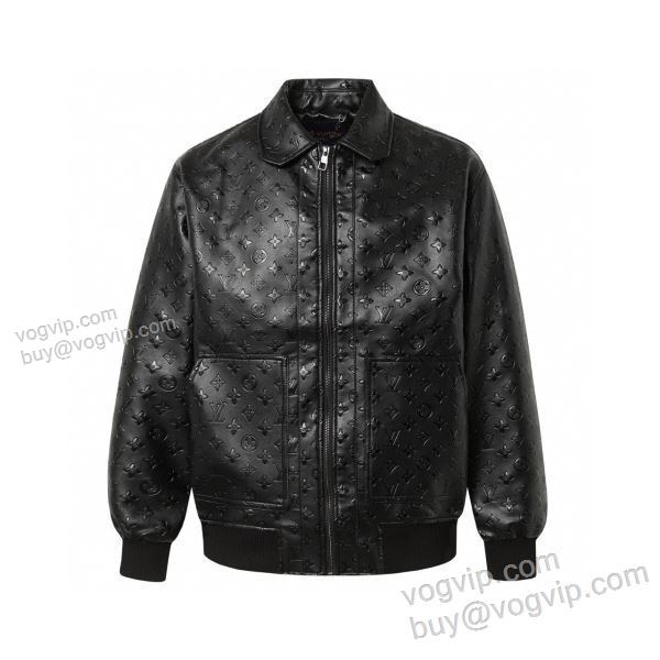2025人気定番最新作 ルイ ヴィトン LOUIS VUITTONブランドスーパーコピー 人目を惹くデザイン WTLV355 革ジャケット 革ジャンパー