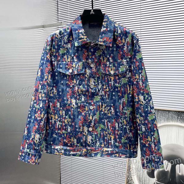 個性的 ルイ ヴィトン ブランドコピー WTLV389 デニムジャケット 2025年モデル入荷