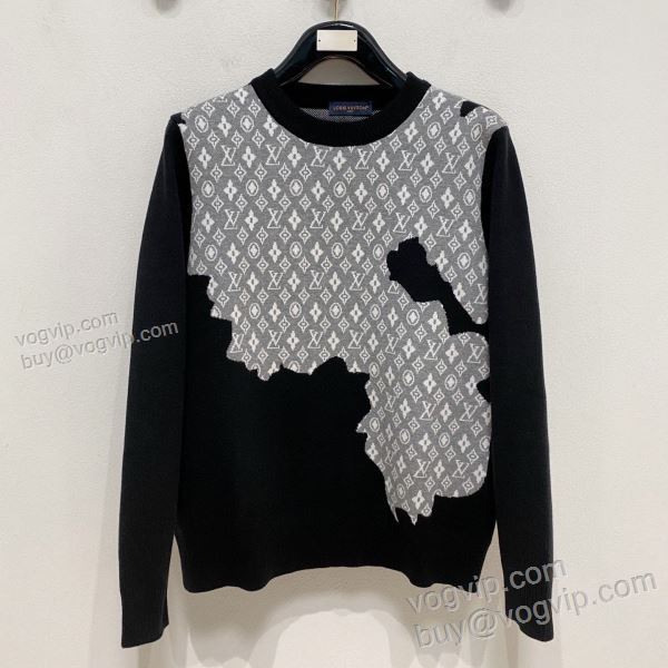 2025新作登場 ルイ ヴィトン WTLV521 ニット セーター LOUIS VUITTONブランド 偽物 通販 耐久性に優れ