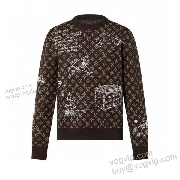 2025お得人気セール ルイ ヴィトン LOUIS VUITTONコピーブランド WTLV523 ニット セーター スタイルアップ効果
