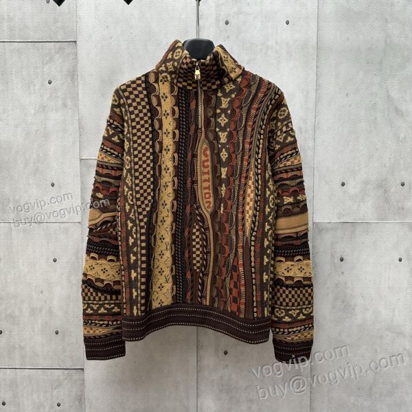 ニット セーター 2025お買い得品質保証 ルイ ヴィトン LOUIS VUITTONブランドコピー WTLV527 2色可選 高級感ある