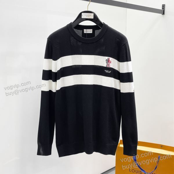 コーデ 知的なムードを演出 モンクレール ブランドコピー WTMO206 ニット セーター 2色可選 2025驚きの破格値セール