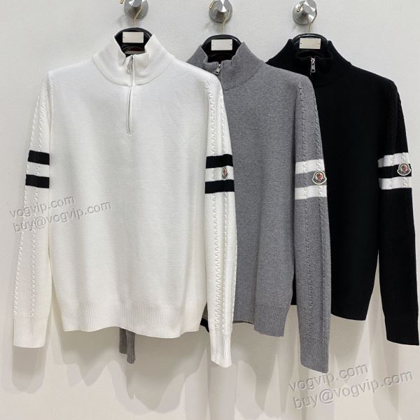 2025人気セール高品質 モンクレール ブランド 偽物 通販 WTMO219 ニット セーター 3色可選 絶大な人気を誇る
