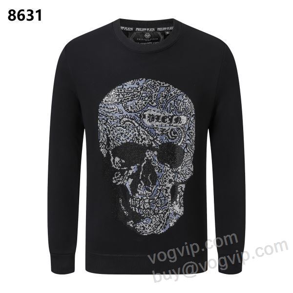 フィリッププレイン PHILIPP PLEINコピーブランド WTPP018 2025お得本物保証 ダイヤ付き プルオーバーパーカー