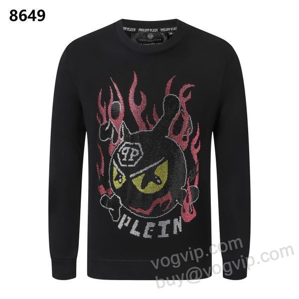 フィリッププレイン PHILIPP PLEIN WTPP030 2025超激得高品質 ダイヤ付き プルオーバーパーカー vogブランド コピー 優良店