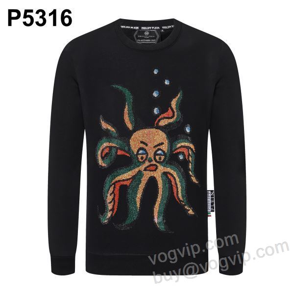 フィリッププレイン コピー WTPP058 ダイヤ付き 2025人気セール100%新品 プルオーバーパーカー