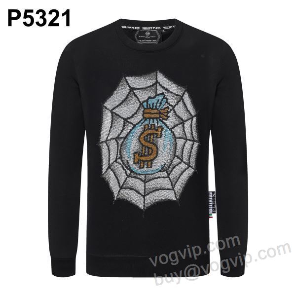 2025限定セール高品質 フィリッププレイン PHILIPP PLEINコピー WTPP069 ダイヤ付き プルオーバーパーカー