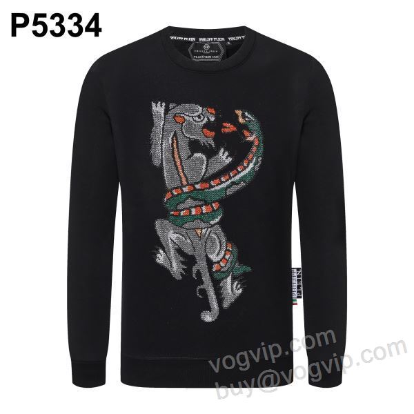 2025新作入荷本物保証 WTPP079 ダイヤ付き プルオーバーパーカー スーパーコピー フィリッププレイン PHILIPP PLEIN