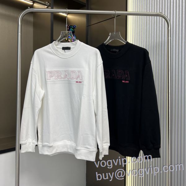超限定即完売 プルオーバーパーカー ブランド 偽物 通販 プラダ PRADA 2025限定特価 2色可選
