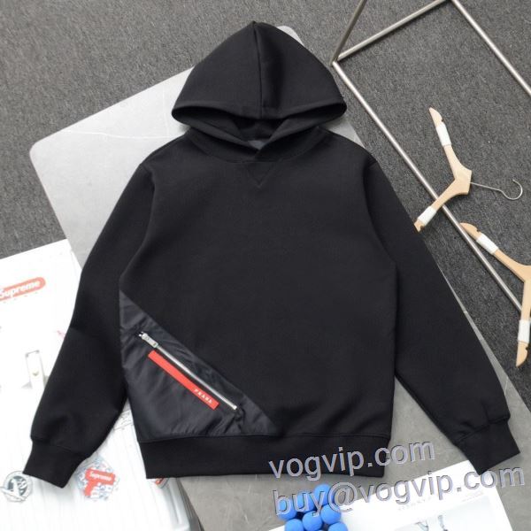 2025新商品！ ブランドコピー 【激安】 プラダ PRADA パーカー 2色可選