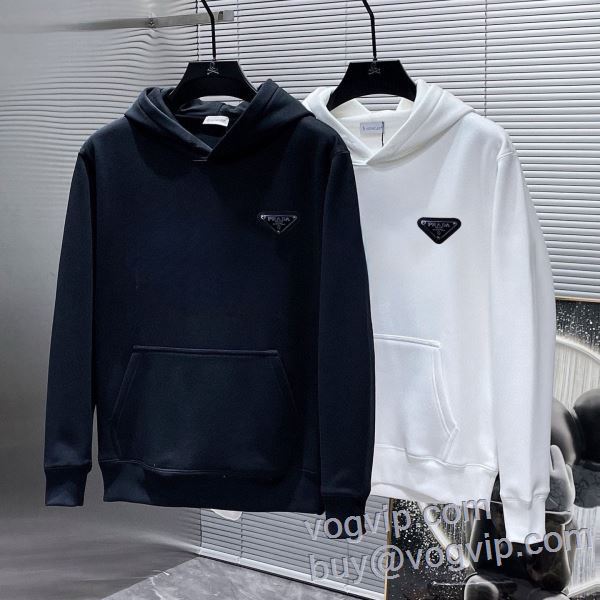 2025最安値高品質 ブランドスーパーコピー 激安専門店 プラダ PRADA パーカー 2色可選 売れ筋!