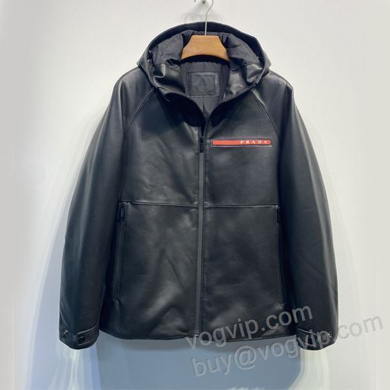 2025新作入荷本物保証 プラダ コピー ブランド WTPR197 革ジャケット 革ダウンジャケット
