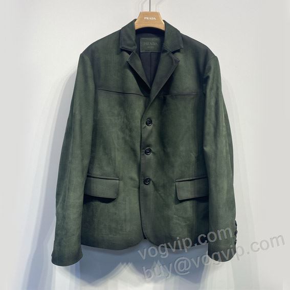 プラダ スーパーコピー 激安 WTPR199 革ジャケット ダブルスーツ 2025新作入荷本物保証