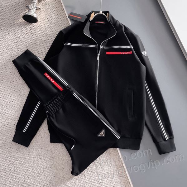 2025年モデル入荷 プラダ PRADA偽物ブランド WTPR212 ジャージセット 上下セット 2色可選