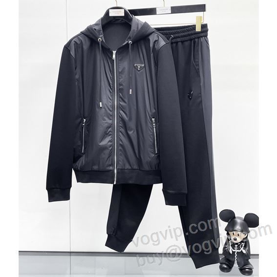 プラダ ブランドコピー WTPR230 ジャージセット 上下セット 2025お買い得大人気