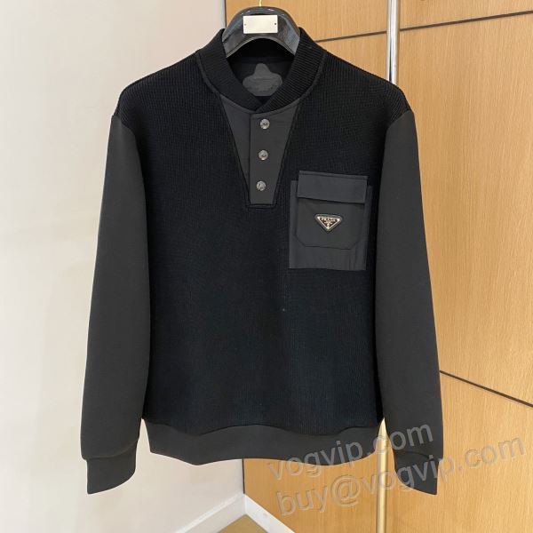 ニット プルオーバーパーカー 2025品質保証定番 プラダ ブランドコピー WTPR262 2色可選