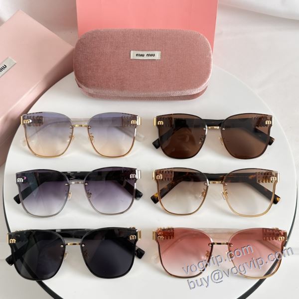 ミュウミュウ MIUMIUブランドコピー 優美なお出かけスタイル YJMIU012 サングラス 眼鏡/メガネ 多色選択可 2025最新入荷