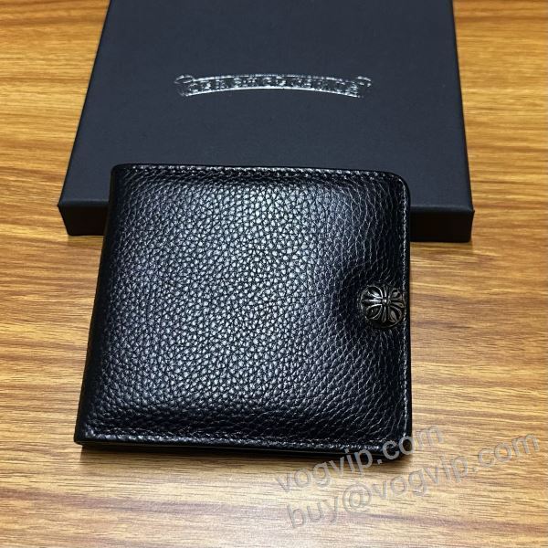 大人気アイテム！ クロムハーツブランド 偽物 通販 2026春夏季超人気 CHRNQB005 短財布 二つ折り財布