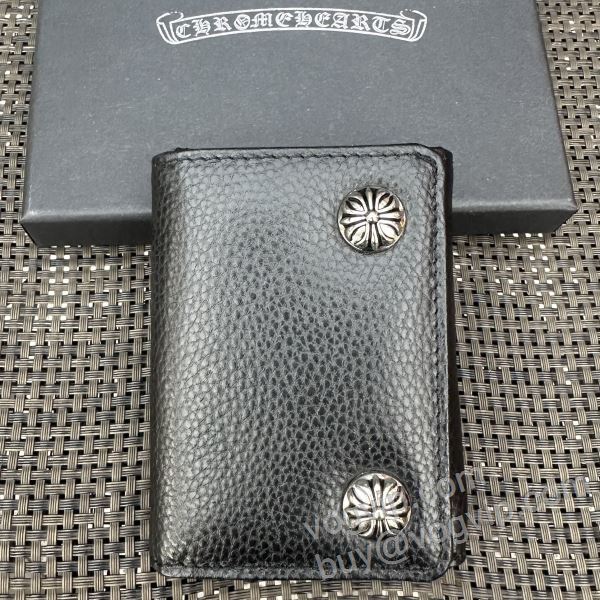 芸能人に愛用者続出 クロムハーツコピーブランド CHRNQB007 短財布 三つ折り財布 2026春夏季超人気