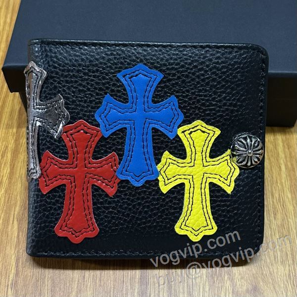 2026人気セール高品質 クロムハーツ CHROME HEARTSブランド 偽物 通販 CHRNQB016 短財布 二つ折り財布 耐久性に優れ