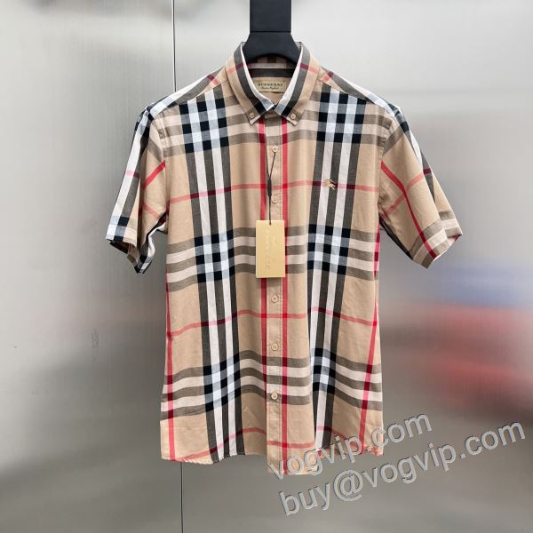 バーバリー 2026春夏季超人気 BU020 半袖シャツ 2色可選 BURBERRYスーパーコピー
