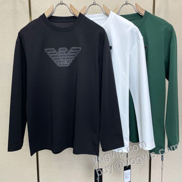 アルマーニスーパーコピー 2026お買い得高品質 CTSAR009 長袖Tシャツ 3色可選 お買い得品
