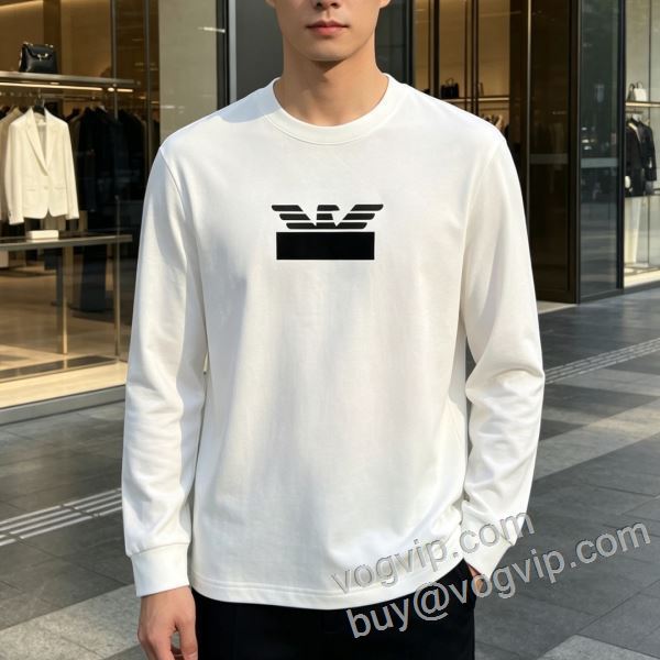 落ち着いた感覚 アルマーニコピー ブランド CTSAR015 長袖Tシャツ 3色可選 2026激安大特価新品
