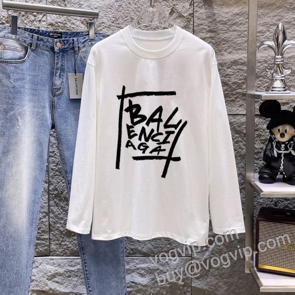 バレンシアガ BALENCIAGA CTSBAL016 セレブ愛用の超人気商品 長袖Tシャツ 2色可選 スーパーコピー n級品 2026限定セール高品質