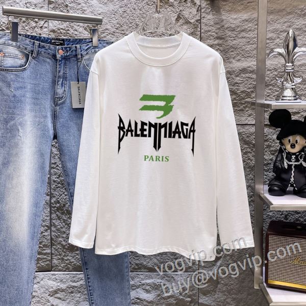 長袖Tシャツ 2色可選 優美なお出かけスタイル バレンシアガ BALENCIAGA 2026人気定番爆買い CTSBAL027 最大級ブランドコピー通販優良店