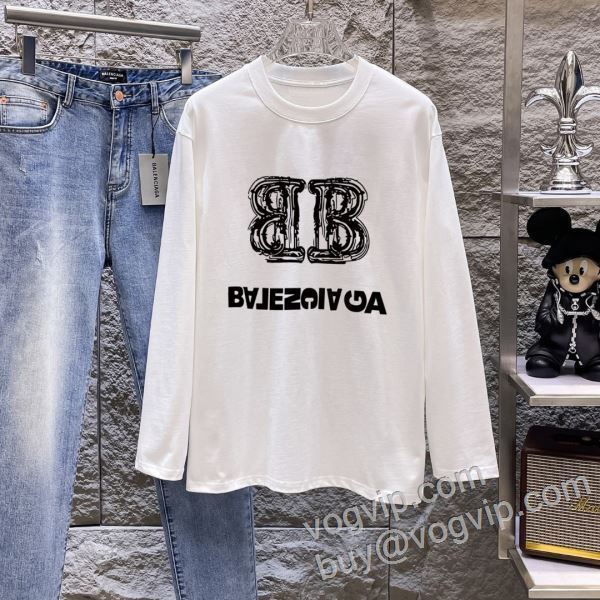 絶大な人気を誇る 長袖Tシャツ 2色可選 バレンシアガブランド 偽物 通販 2026秋冬季新作 CTSBAL032