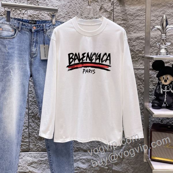 注目のアイテム バレンシアガ偽物ブランド CTSBAL035 長袖Tシャツ 2色可選 2026品質保証高品質