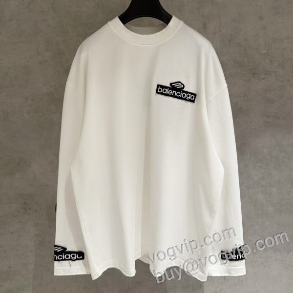 変わらない人気を誇る バレンシアガコピーブランド 2026爆買い定番人気 CTSBAL045 長袖Tシャツ 2色可選
