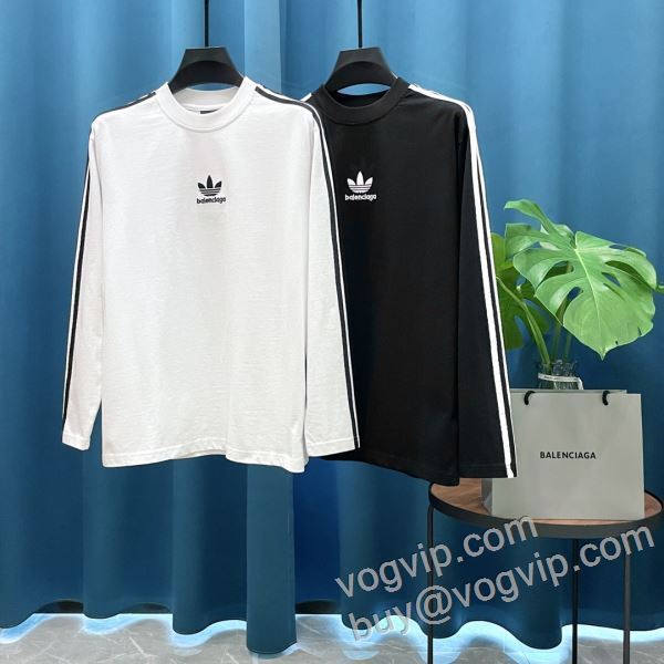 長袖Tシャツ 著名人の着用 2色可選 バレンシアガブランドスーパーコピー 2026爆買い定番人気 CTSBAL048