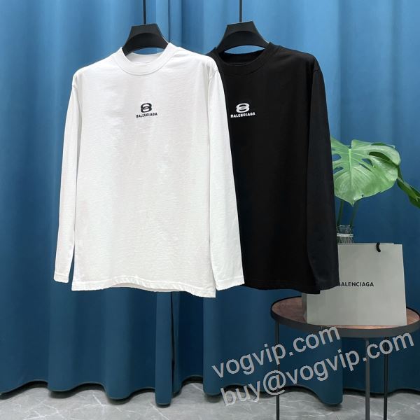 【大人気の希少品】 バレンシアガ業界高品質スーパーコピー CTSBAL050 長袖Tシャツ 2色可選