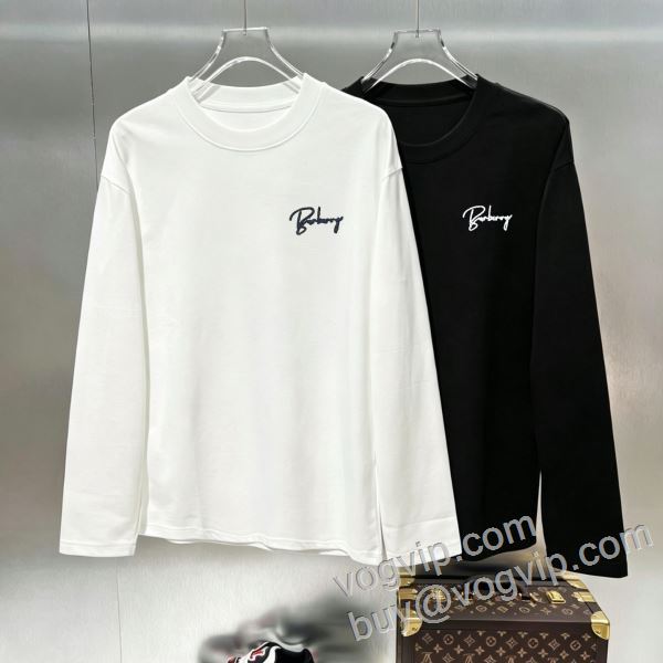 ★安心★追跡付 バーバリーBURBERRYブランド 偽物 通販 CTSBU016 長袖Tシャツ 2色可選 2026HOT品質保証