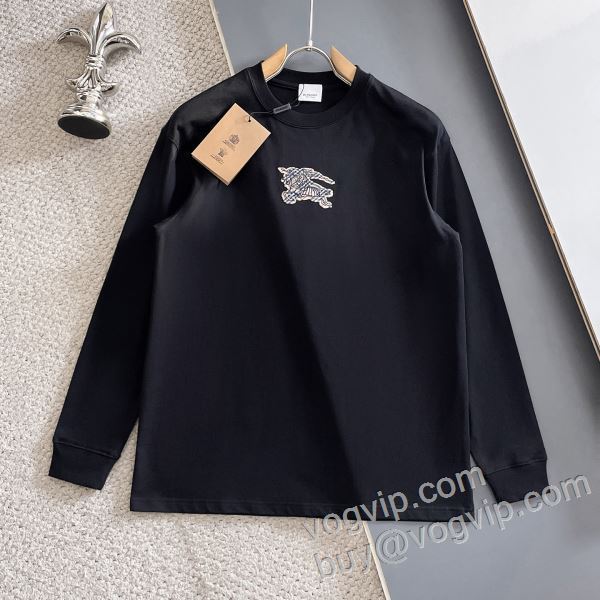 バーバリーBURBERRYスーパーコピー 激安 2026お得格安 CTSBU017 長袖Tシャツ 3色可選 プレゼントに