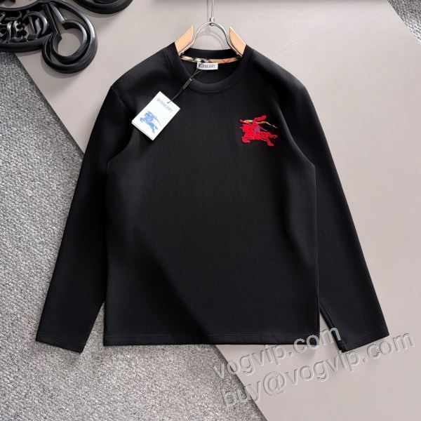 バーバリーBURBERRYブランドスーパーコピー 2026お買い得高品質 CTSBU021 長袖Tシャツ 2色可選 お買得