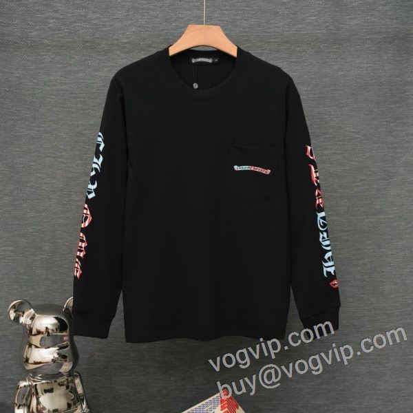 クロムハーツブランドコピー 2026年モデル入荷 CTSCHR001 長袖Tシャツ 2色可選 上品に着こなせ