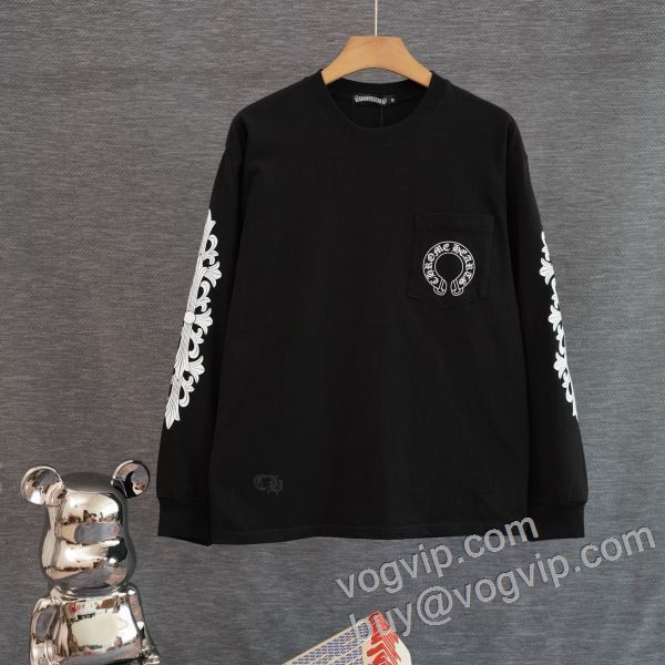 落ち着いた質感 クロムハーツスーパーコピー 2026お買い得本物保証 CTSCHR021 長袖Tシャツ 2色可選