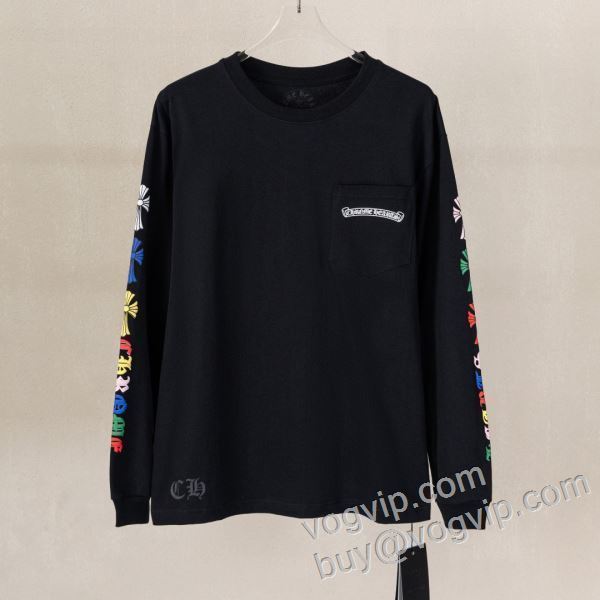 柔らかな質感 クロムハーツコピーブランド CTSCHR031 長袖Tシャツ 2色可選 2026超激得高品質
