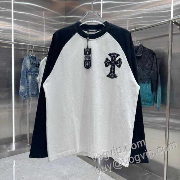 クロムハーツブランドコピー 2026秋冬季新作 CTSCHR049 長袖Tシャツ 2色可選 著名人の着用