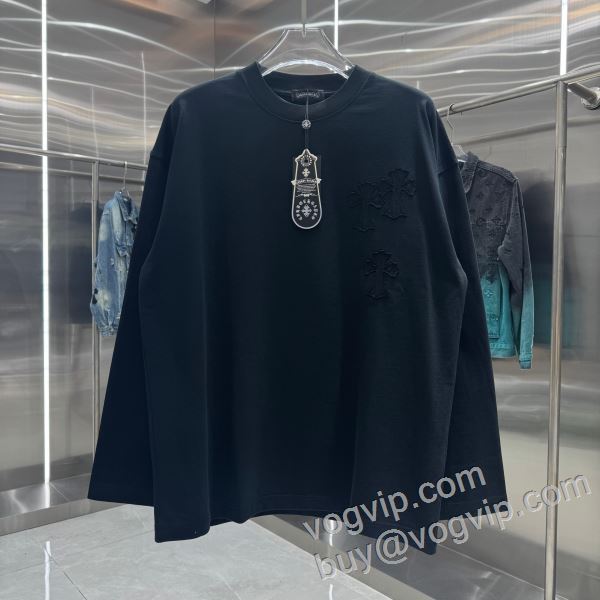 クロムハーツブランド 偽物 通販 2026人気定番豊富な CTSCHR053 長袖Tシャツ 魅力ファッション