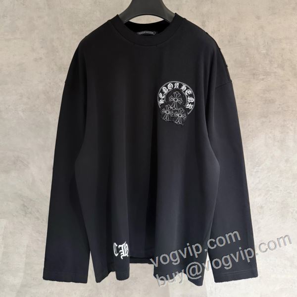 長袖Tシャツ 高品質 人気 2色可選 クロムハーツ偽物ブランド 2026人気定番豊富な CTSCHR056