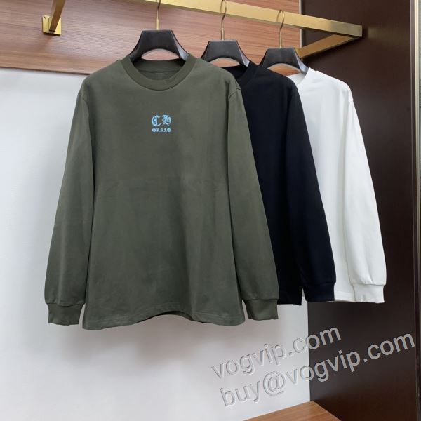 クロムハーツブランド 偽物 通販 2026最安値高品質 CTSCHR065 長袖Tシャツ 3色可選 選べる極上