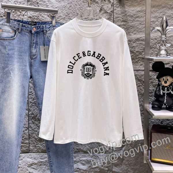 長袖Tシャツ 肌触りの気持ちい? 2色可選 ドルチェ＆ガッバーナ コピー ブランド 2026秋冬季超人気 CTSDG004