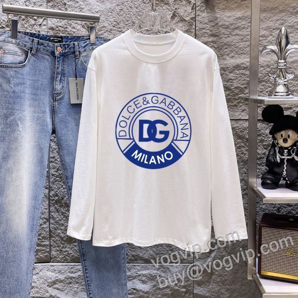愛らしさ抜群！ ドルチェ＆ガッバーナ ブランドコピー CTSDG011 長袖Tシャツ 2色可選 2026HOT新作登場
